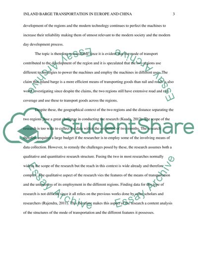 In Land Barge Transportation in Europe and China