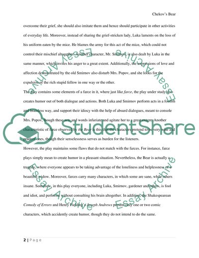 Chekhovs Bear in the Light of Farce