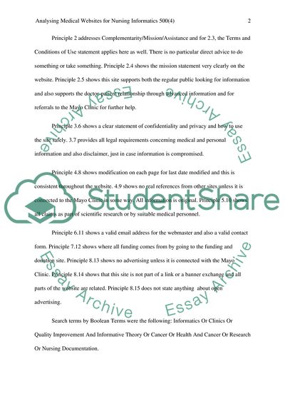 The HONcode Site Evaluation Form