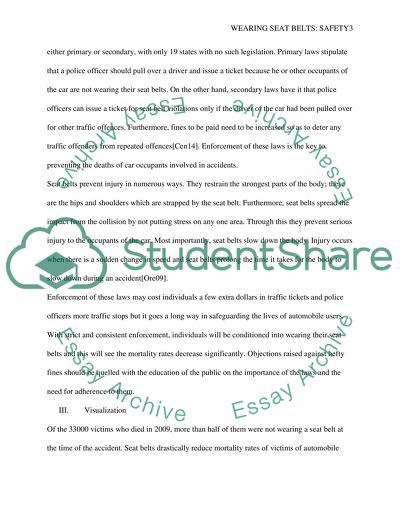 Course is called Public Speaking. The topic is Wearing seatbelts in a car. Safety