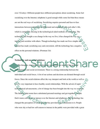 How Is Technology Changing the Self and Social Relations