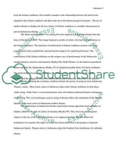 The History of Modern Theatre in Indonesia