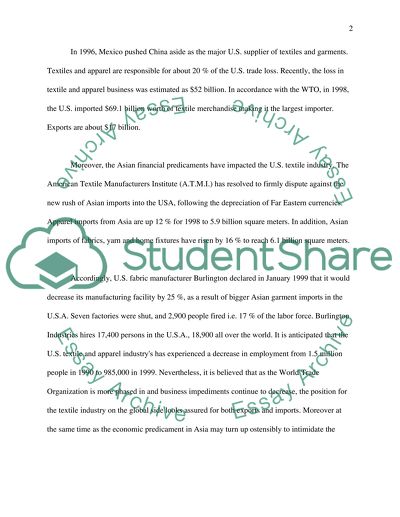 Textile Industry in USA