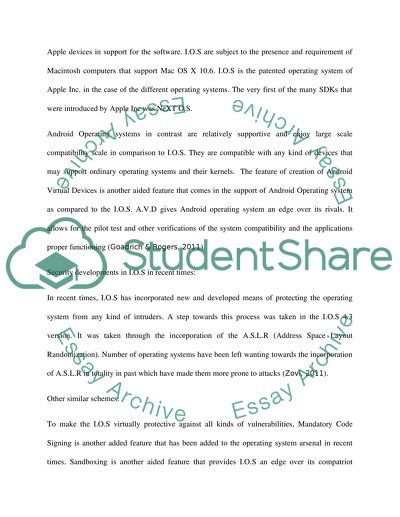 Security Developments in IOS in Recent Times