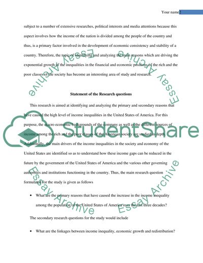 Explaining the Reasons for Income Inequality in the US