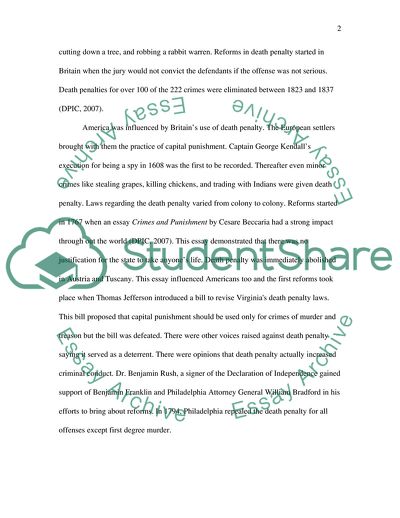 Death Penalty as the Harshest form of Punishment Enforced in the US