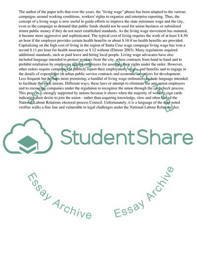 How Does the Living Wage Relate to the Labor Movement