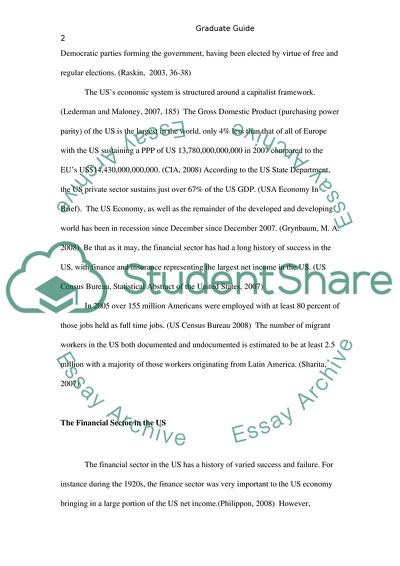 Working in the Financial Sector in the US