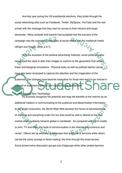 Political Advertisements and Advertising the World