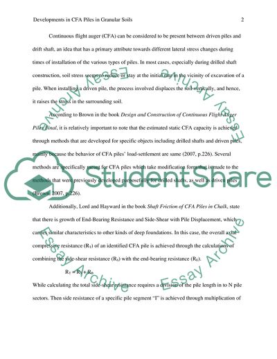 Historical Development of the Equations Used for the Design of CFA Piles in Granular Soils