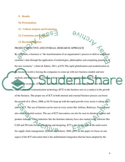 The impact of e-business on an organisation