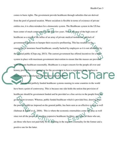 Government Intervention in Healthcare