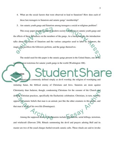 Satanism, Youth Gang Satanists