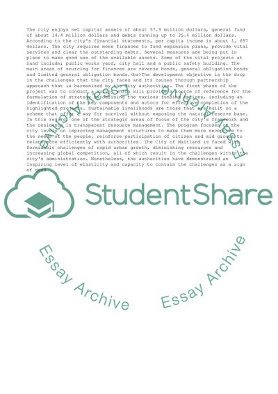 Funding Alternatives for City Hall