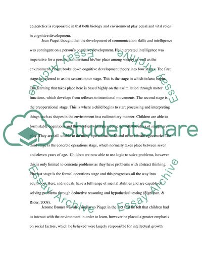 HUMAN DEVELOPMENT & LEARNING