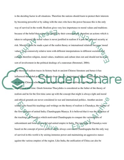 Realism, Liberalism and Marxism