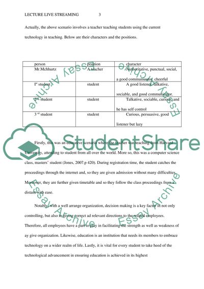 Successful Live Streaming Lecture Trial