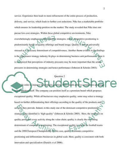 Corporate Strategy of Nike