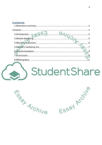 International Marketing Strategy of Nestle Company