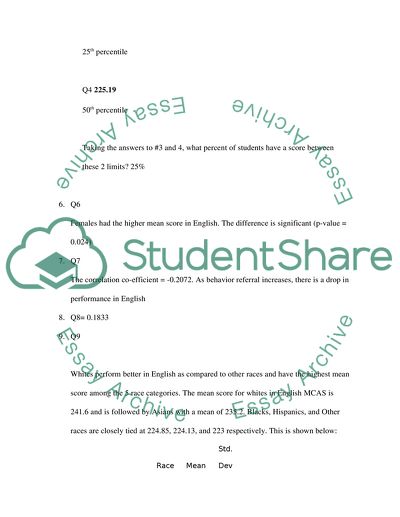 Quantitative analysis of a data sample