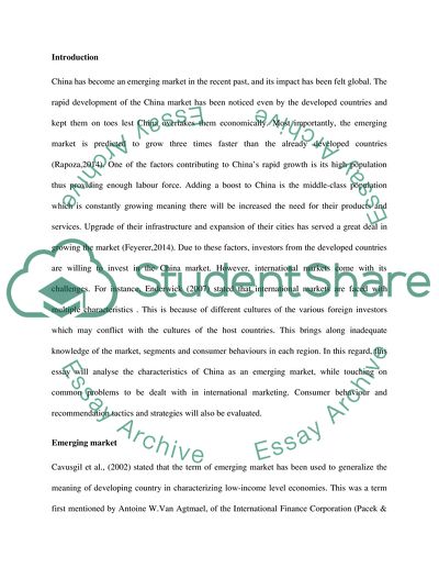 Emerging Market in China