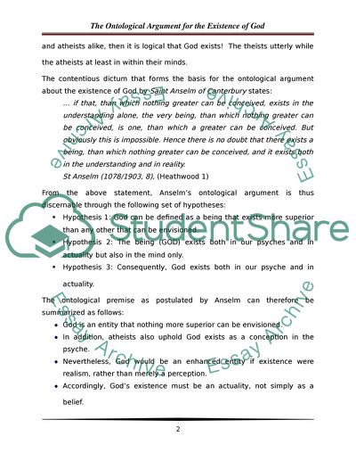 Arguments for the Existence of God