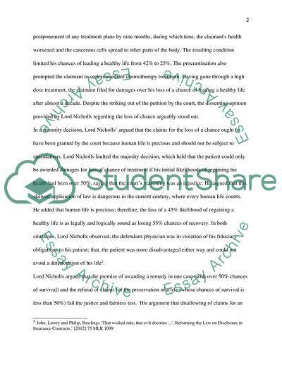 Importance of Loss of Chance in Negligence Claims