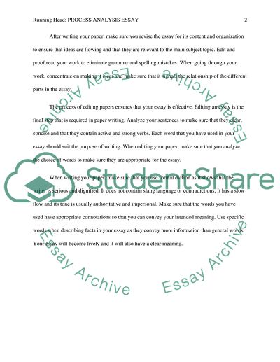 The Process of Writing and Editing Papers