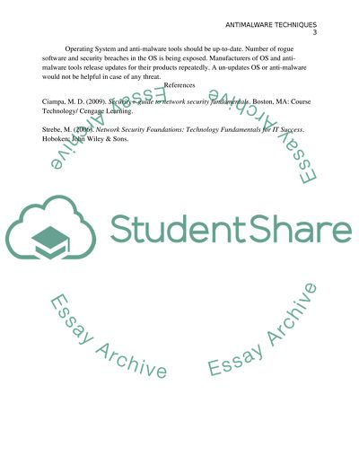 Antimalware techniques