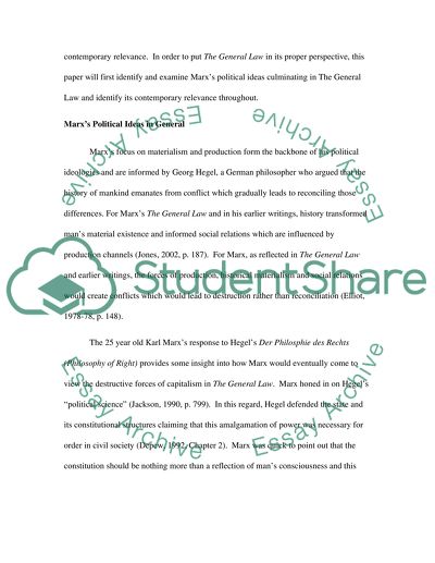 Explain Marxs general law of capitalist accumulation and discuss its contemporary relevance