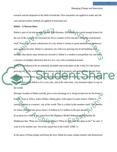 Managing Change and Innovation in Dubai Medicine