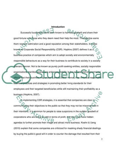 Communication and CSR ethics