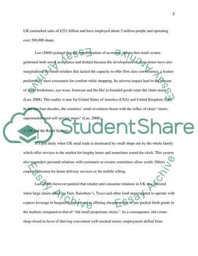 Comparison between the retail revolutions in the UK and US