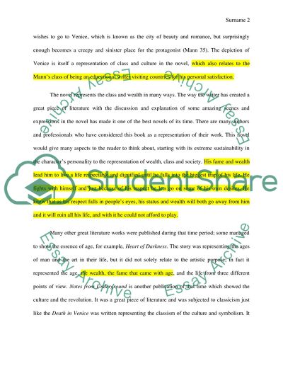 Symbolism and Polarization in Death in Venice by Thomas Mann