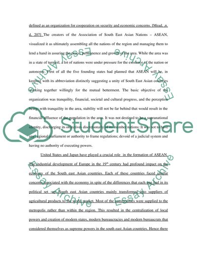 Restructuring Asean: A New Approach of Co-Operation between South East Nations