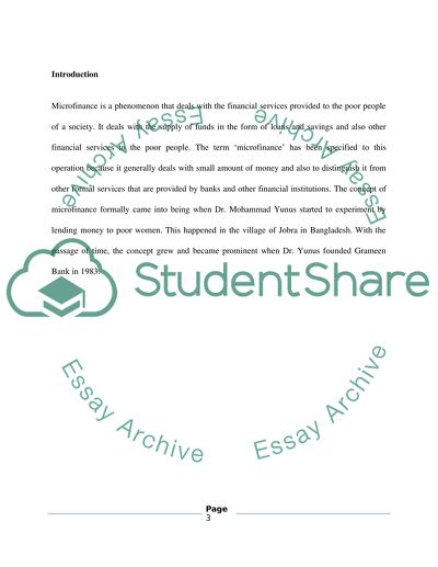 Microfinance: Banking for the poor