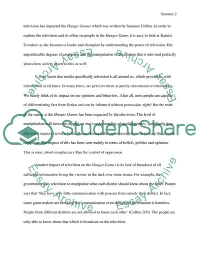 The social impact of television in the Hunger games and 1984