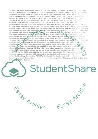 The Oil-Producing Companies and Countries: the US and Other G7 Countries