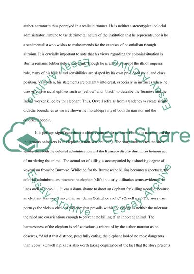 Victim and Perpetrator in George Orwells Shooting an Elephant