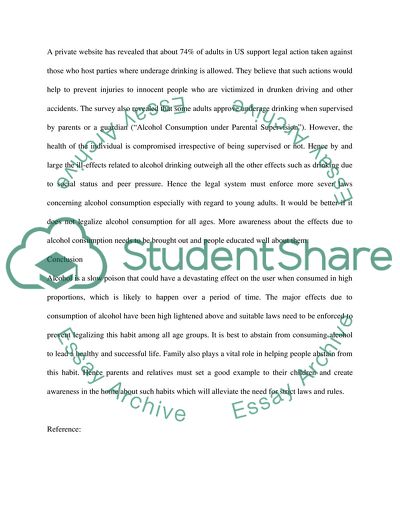 I think alcohol shouldnt be legalize for all ages