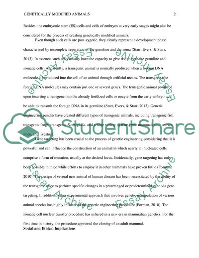 Genetically Modified Animals