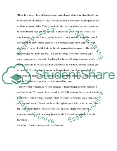 Developing a Research Question