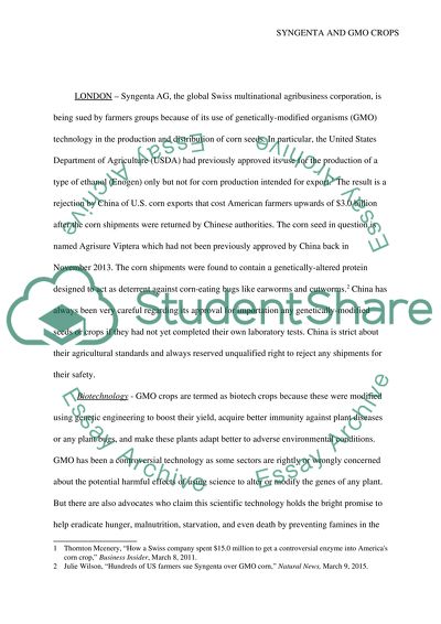 Syngenta and GM crops