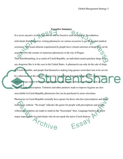 Global Management Strategy