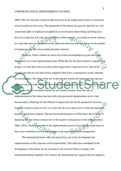 Corporate Social Responsibility in China