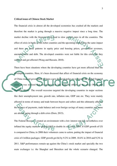 Critical Issues for Future Development in Chinese Stock Market