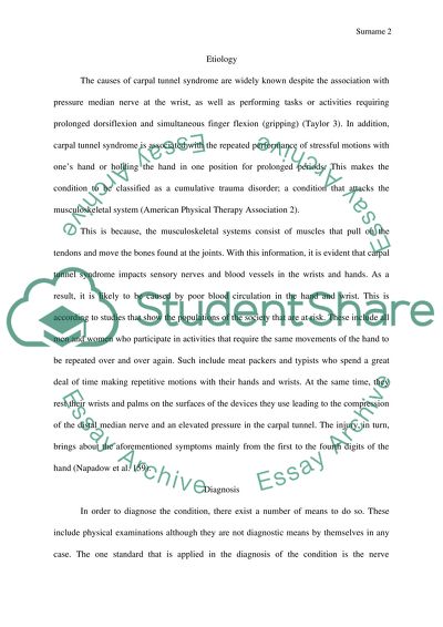 Carpal Tunnel Syndrome