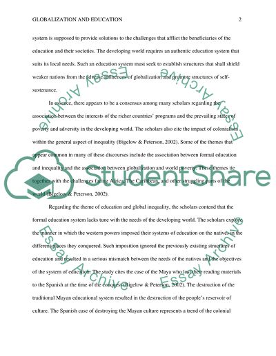 Globalization and Education