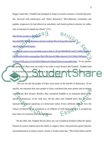 Positive Changes for Libya Made as a Result of the Arab Spring