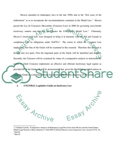 The UNCITRAL Legislative Guide